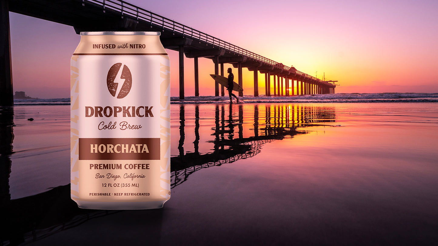 Horchata Nitro Cold Brew Coffee 12oz can from DropKick Brew